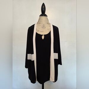 Liz McCoy Black And White Long Sleeve Size XL